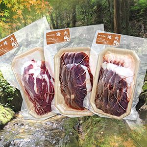 耶馬溪ジビエセット（猪肉） ロース肉 モモ肉 バラ肉 各250g 小分け 焼肉 焼き肉セット 唐揚げ 鍋 大分県産 中津市