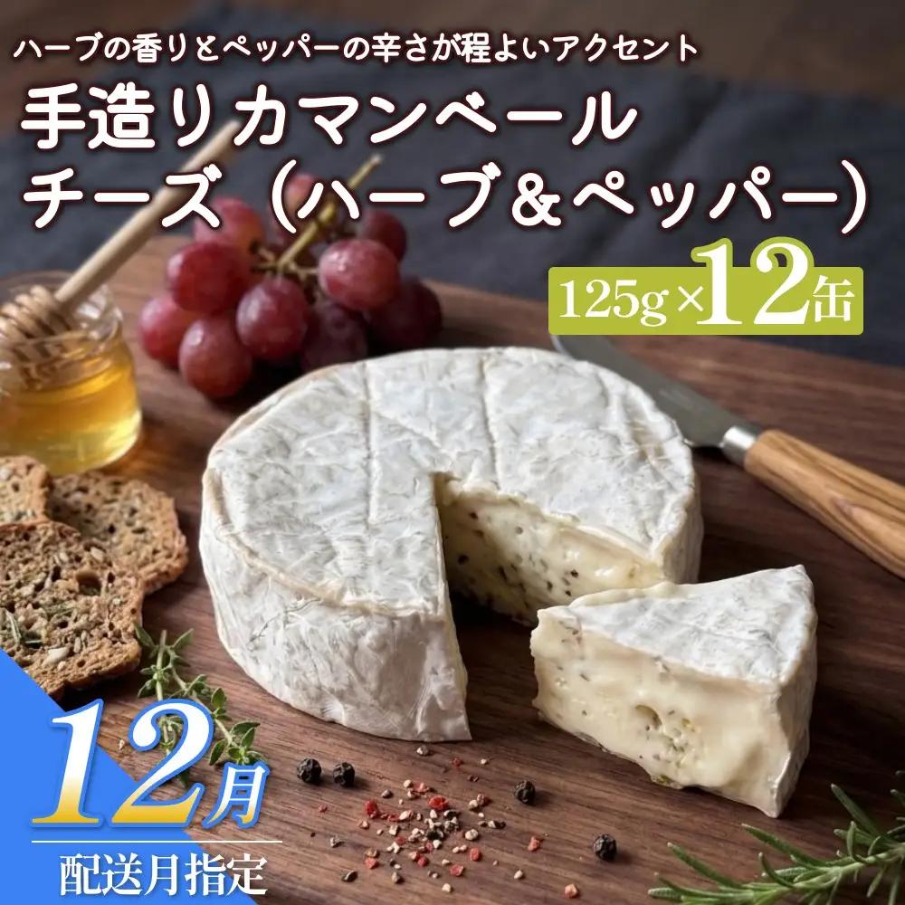 カマンベールチーズ（ハーブ＆ペッパー） 12個 缶タイプ チーズ工房角谷【12月配送】