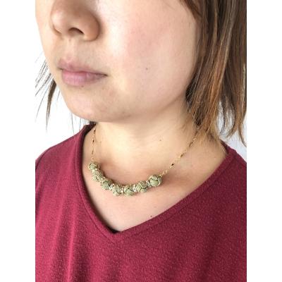 ふるさと納税 伊賀市 組紐ネックレス 　ロンデル　八千代金　伊賀市