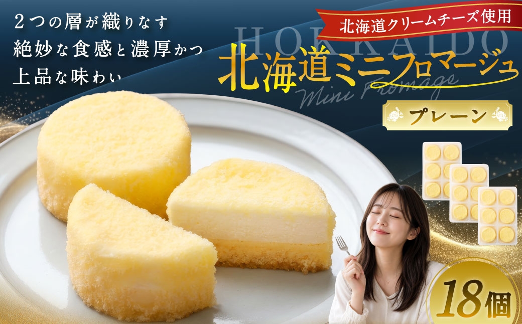 
            北海道ミニフロマージュ （プレーン） 約300g（50g×6個入）×3個 合計約900g ミニフロマージュ フロマージュ チーズケーキ ケーキ スイーツ 洋菓子 冷凍 北海道 小樽市
          
