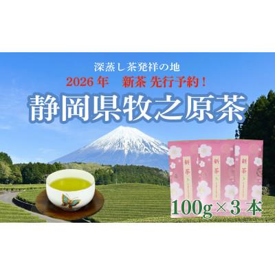 ふるさと納税 牧之原市 【2026年先行予約】静岡牧之原茶「新茶」初摘 計300g(100g×3本)
