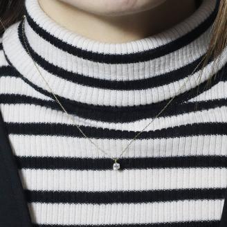 K18　0.3ctup　6本爪一粒ダイヤモンドペンダント　　BQ80