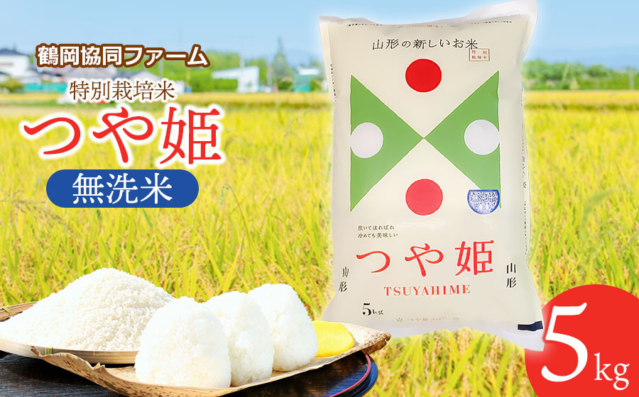 
            【令和7年産】【新米】 特別栽培米つや姫 無洗米 5kg (5kg×1袋) 山形県鶴岡産　鶴岡協同ファーム
          
