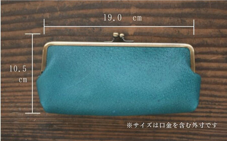 対馬 のイノシシ・シカ革 がま口 ペンケース  レザー 革製品 贈り物 ジビエ お祝い 猪 鹿 ギフト 文房具 筆記用具 成人祝い 就職祝い  [WBH043]