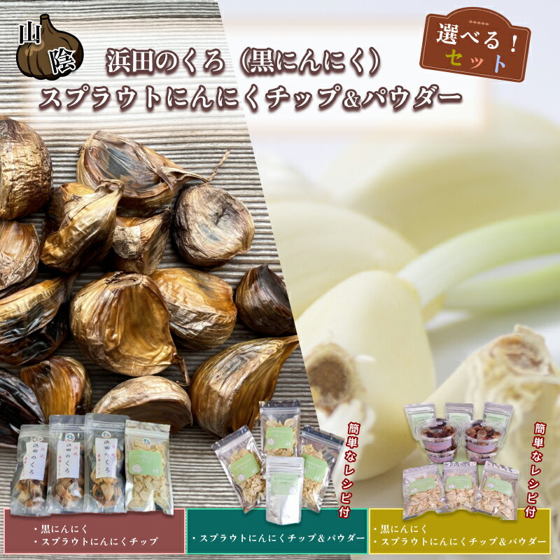 【ふるさと納税】にんにくセット 【にんにくパワーセット チップ&パウダーセット 黒にんにくセット】 選べる セット 黒にんにく スプラウトにんにく チップ パウダー