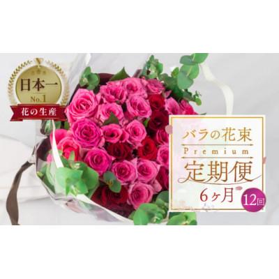 ふるさと納税 田原市 【2週間毎定期便】薔薇のアレンジメント プレミアム 花束 最上級 30本 (50cm)全12回
