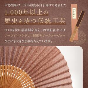 伊勢型紙 小紋型扇子 (寄せ小紋)