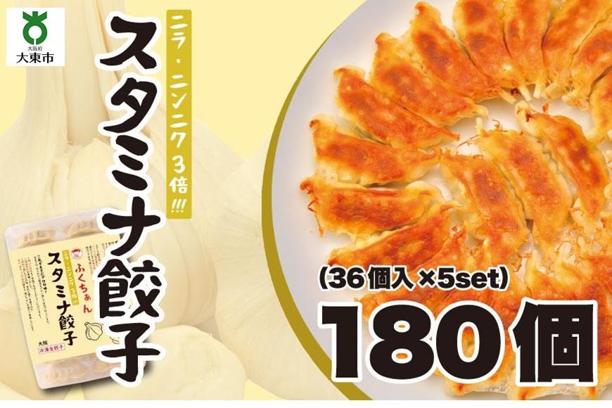 【大阪名物】大阪ふくちぁんスタミナ餃子 冷凍生餃子 180個 ［36個入×5セット］ AY12