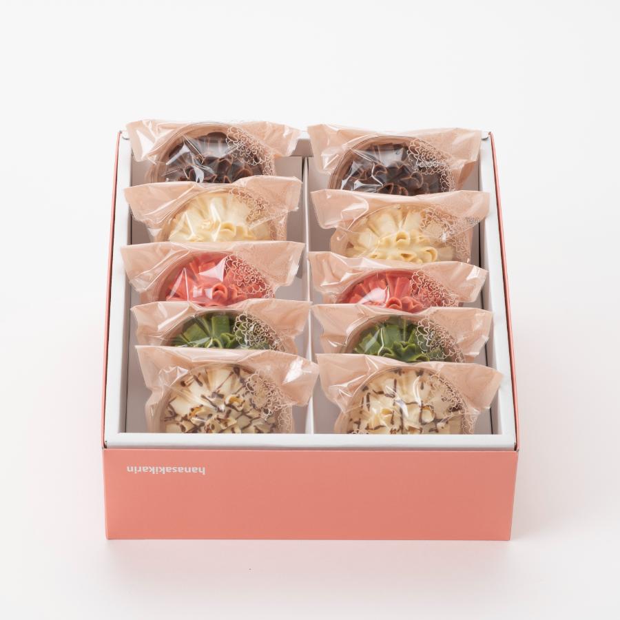 ＜賀門＞「チョコかりん」5種詰合せ（ホワイト・イチゴ・マーブル・ビター・抹茶）各2個（計10個）