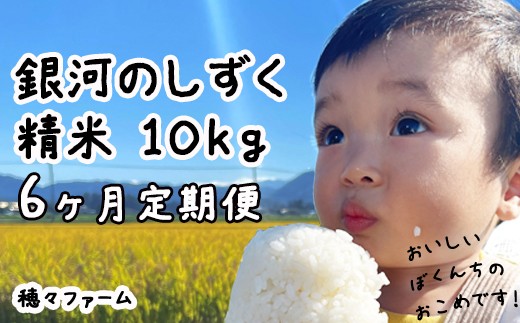 令和8年度産 新米 銀河のしずく 精米 10kg 6ヶ月定期便【穂々ファーム】 岩手県産 国産 農家 直送 産地 直送 白米 米 お米 おこめ こめ コメ ごはん はくまい ライス らいす 白飯 ご飯 美味しい 米どころ 10キロ 6ヶ月 定期 定期便 おすすめ オススメ  数量限定 東北 岩手県 雫石町 雫石
