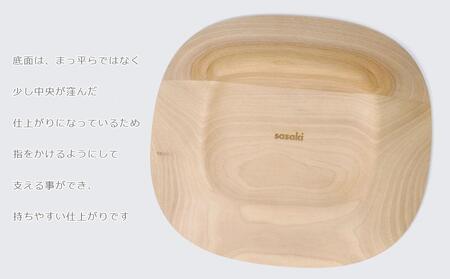 Plain plate -  regular　birch/SASAKI【旭川クラフト(木製品/ディッシュ皿)】プレーンプレート /