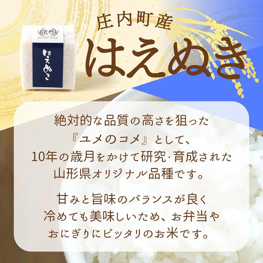 吉祥ファーム 2合キューブ×1個 はえぬき 300g 無洗米 令和7年産 2025年産 ブランド米 優秀金賞受賞農家 ブランド米 コシヒカリの原点、亀の尾発祥の地 庄内