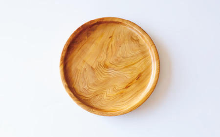 【屋久杉で創った】丸盆(直径24cm)(高橋工芸/029-1873)工芸品 お盆 おぼん トレー キッチン 食卓 おしゃれ シンプル シック 屋久杉 杉 木 木工 木材 インテリア 装飾 家 リビング