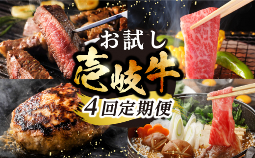 【全4回定期便】＼ぐるナイで紹介／ 壱岐牛 いろいろお試し定期便（全4種/計約2kg）《壱岐市》【株式会社ヤマグチ】 焼肉 ハンバーグ サーロイン ステーキ すき焼 モモ 冷凍配送 [JCG146] ゴチになります 壱岐牛 ぐるナイ