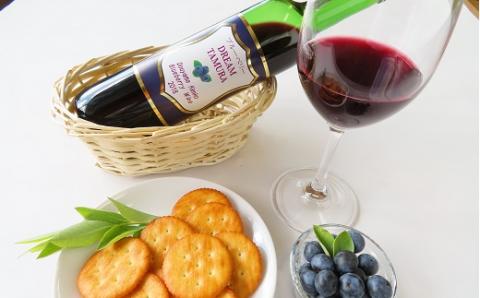 ブルーベリーワイン2018 お酒 ワイン フルーツワイン アルコール ブルーベリー ギフト 国産 おすすめ お中元 福島県 田村市 堂山健康ブルーベリー園 N033-001