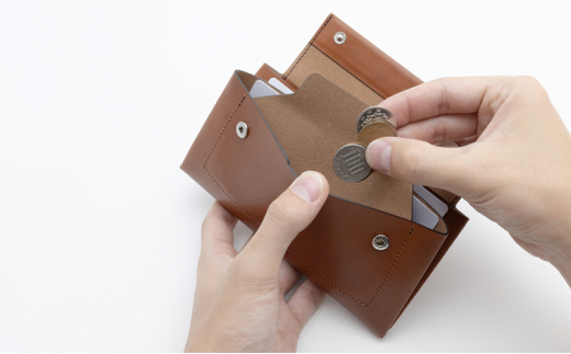 折革 長財布 牛革 コンパクト ネイビー コイン 収納力 革財布 さいふ サイフ saifu コインケース 小型化 職人 本革製品 素材 折り革 革財布 皮 レザー 湘南工房 キャッシュ ウォレット 