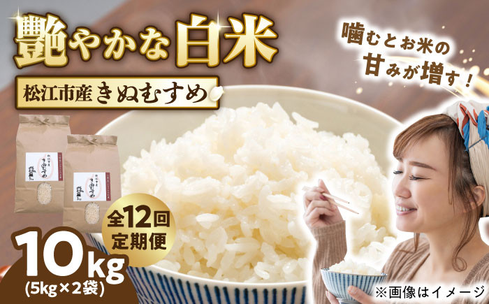 
            米 【全12回定期便】豊かな自然が育んだお米 松江市産きぬむすめ 10kg 島根県松江市/フジキコーポレーション株式会社 [ALDS023]｜きぬむすめ 米 お米 白米 精米 定期便 ごはん 産地直送 島根 松江 おすすめ 人気 10キロ 10kg 12回 12ヶ月 12ケ月 1年 頒布会 国産 ブランド米 単一原料米 ご当地 グルメ お取り寄せ 美味しい おいしい 保存食 主食 仕送り ギフト
          