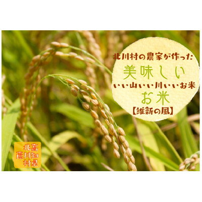 【ふるさと納税】北川村の米《維新の風》[5kg×3袋]【1706224】