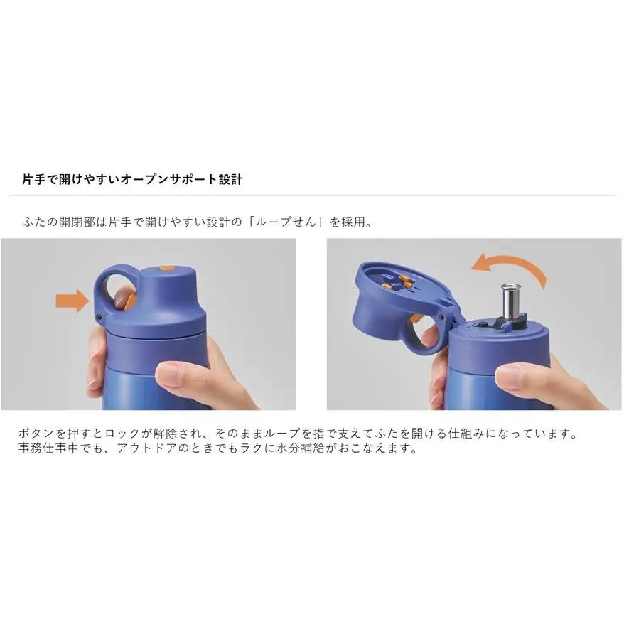 タイガー魔法瓶 真空断熱ボトル MCS-A501 WS クジラ 0.5L ステンレス製ストロー マグボトル 保冷 在宅 タンブラー利用可 かめいち堂 大阪府門真市