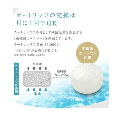 ふるさと納税 幸田町 シャワーヘッド 浄水シャワーウォータークチュール (ブラック) (浄水カートリッジ 1個付) |  | 03