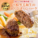 【ふるさと納税】[12,000個突破!!] 食べ応え抜群のビッグサイズ! 黒毛和牛100% 粗びきミンチの手ごねハンバーグステーキ 150g×10個(1.5kg) 国産牛100% 赤身 牛肉 お肉 手作り お惣菜 1人暮らし 14000円 故郷納税 オンラインワンストップ 時短調理 簡単調理 送料無料