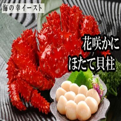 ふるさと納税 根室市 ほたて500g、花咲ガニ400g前後〜550g前後×2尾 B-30016