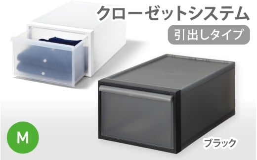 クローゼットシステム 引出しタイプM　CS-D2 (7色からお好きなカラーが選べる)  ／ ブラック  収納 ライクイット like-it 奈良県 葛城市【like097-2A】