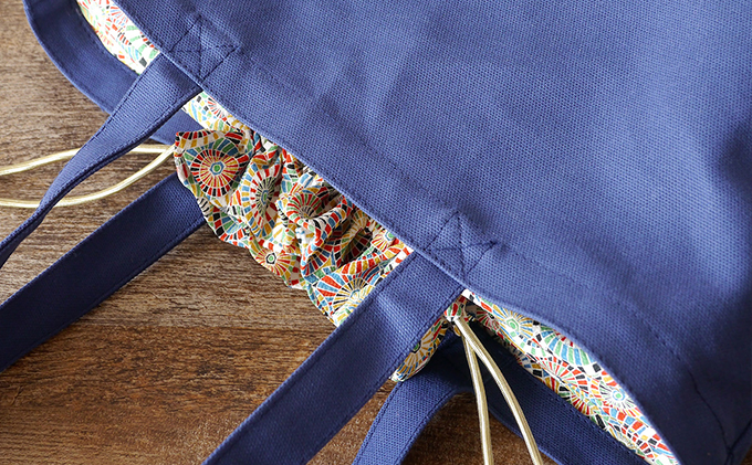 思い出と共にオーダートートバッグB（ネイビー）