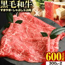 【ふるさと納税】黒毛和牛 特選 すきやきしゃぶしゃぶ用​​​ 計600g (300g×2パック) トライウィン《90日以内に出荷予定(土日祝除く)》 熊本県 南阿蘇 肉 牛肉 黒毛和牛 すきやき しゃぶしゃぶ 鍋