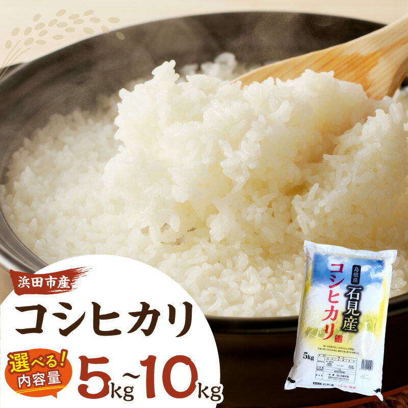 【ふるさと納税】【令和7年産】浜田市産コシヒカリ【5kg 10kg】米 お米 コシヒカリ ご飯 新生活 浜田市産
