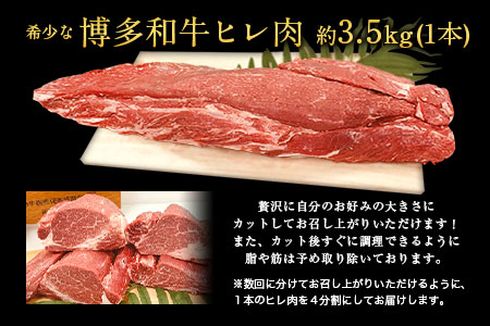 ヒレ肉 まるごと1本 約3.5kg 冷蔵便 株式会社エム・ケイ食品《30日以内に出荷予定(土日祝除く)》