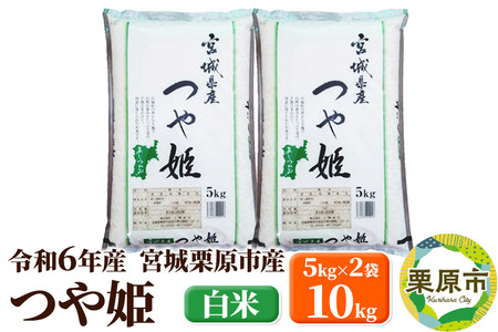 【令和6年産・白米】宮城県栗原市産 つや姫 10kg (5kg×2袋)