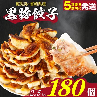 ふるさと納税 下関市 【スピード発送】 黒豚餃子 12粒×15パック(180粒) 冷凍 国産餃子 訳あり IB051