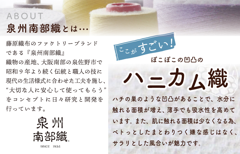 【ギフトボックス】泉州南部織 フェイスタオル 2枚（ブルーグリーン／ホワイト） G2007