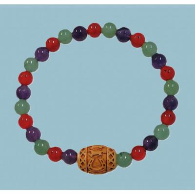 ふるさと納税 和泉市 万事が馬九(うまく)行く九頭の馬3色柘植(つげ)ブレスレット |  | 02