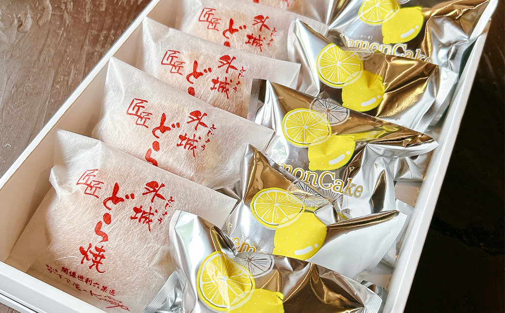 開懐世利六菓匠謹製 どら焼き ＆ レモンケーキ 2種 セット 各50g×5個入