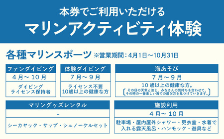 利用券 9,000円分 越前海岸国定公園 『海辺の小さな手作りリゾート ECHIZEN LOG（えちぜんログ）』絶景日本海！越前の海を楽しむ マリンアクティビティ 体験・宿泊・飲食 福井県 越前町【 