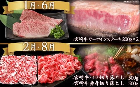 【定期便】迷ったらコレ!宮崎牛食べ尽くし定期便(10ヵ月)_T120（10）-0101
