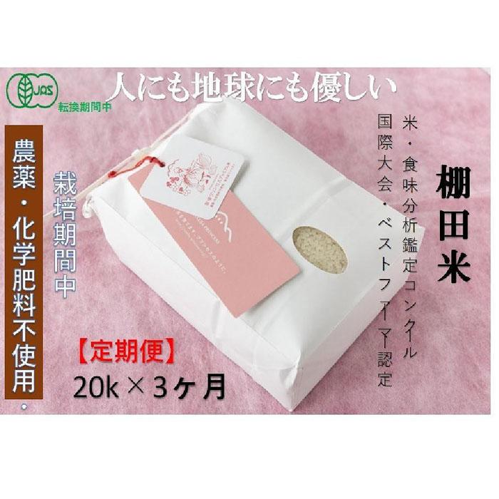 【ふるさと納税】【2025年産新米】【3ヶ月定期便】【有機JAS認証米】魚沼コシヒカリ 苗場プリンセス・プレミアム 精米 20kg (20kg×1袋) 計60kg