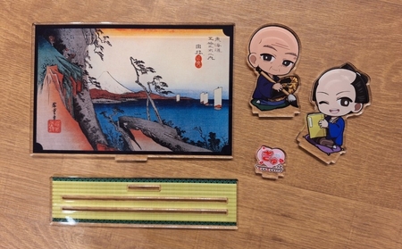 蔦重と浮世絵アクリルスタンド (種類：(4)蔦屋 重三郎・歌川 広重『東海道五拾三次 由井 薩埵嶺』)