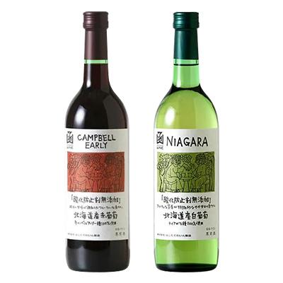 ふるさと納税 七飯町 酸化防止剤無添加ワイン　飲み比べセット　6本(キャンベルアーリー3本・ナイアガラ3本) |  | 01
