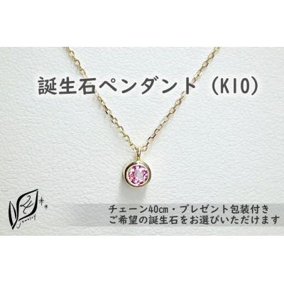 ふるさと納税 大府市 【プレゼント包装付き】誕生石ペンダント(K10)チェーン40cm
