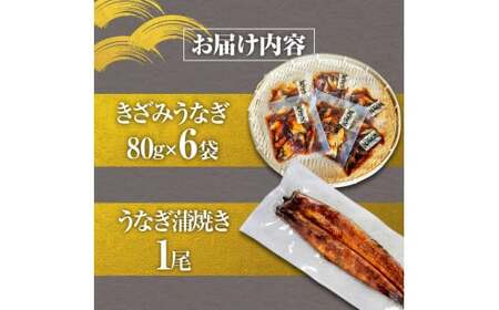 鰻 きざみうなぎ(80g×6P)+蒲焼き1尾 カット済み