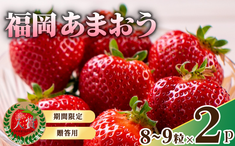 
【1月から発送予定】先行予約! 数量限定 福岡産 あまおう８粒～９粒×2パック セット いちご 苺 イチゴ フルーツ 果物 くだもの 春 旬 福岡 九州 福岡県 川崎町
