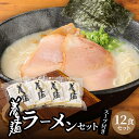 【ふるさと納税】養生麺ラーメン詰合せ 12袋入り - しょう油味 とんこつ味 粉末スープ ご当地グルメ 宮崎県木城町名物 養生麺(ようじょうめん) 冷蔵 生麺 ヘルシー 食物繊維 モチモチ食感 醤油ラーメン 豚骨ラーメン 送料無料 【宮崎県木城町】