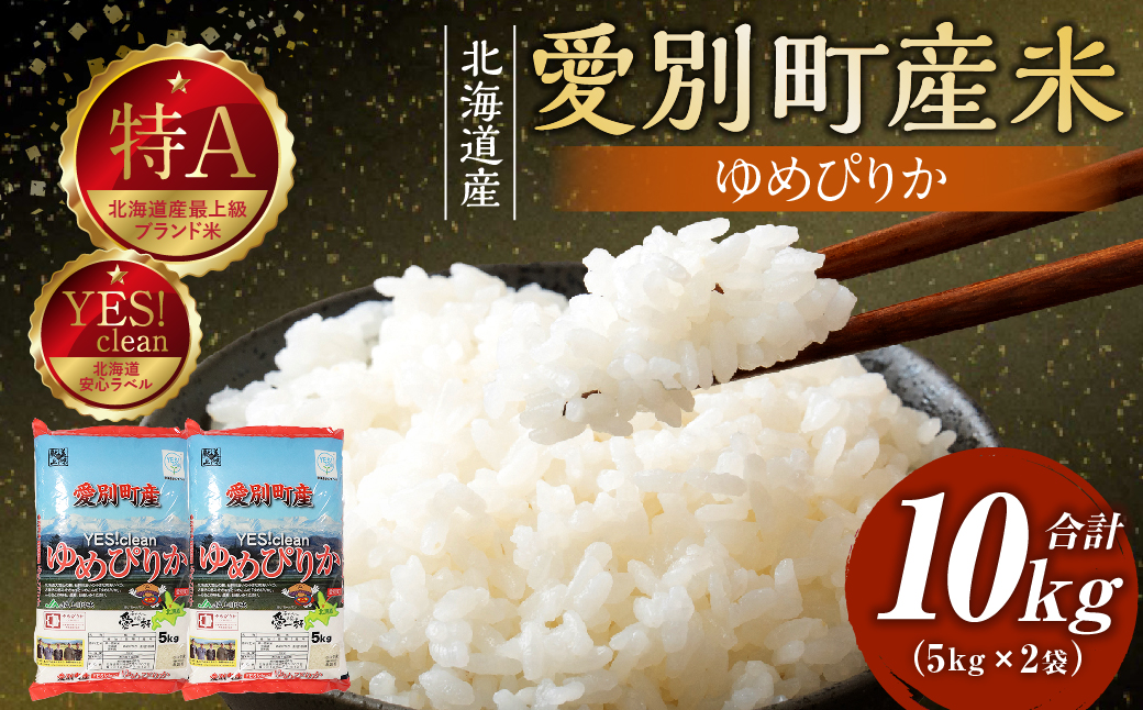 愛別町産米（ゆめぴりか5kg×2袋）【A15202】