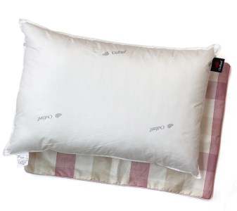 肌温度調整 アウトラストウオッシャブル枕(35×50cm)1個 枕カバー ピンク2枚(マドラス柄) [2296]