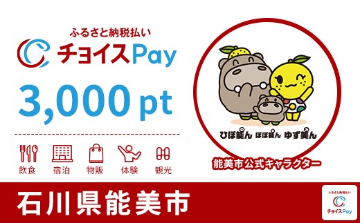 
                  能美市チョイスPay 3,000pt【会員限定のお礼の品】
                
