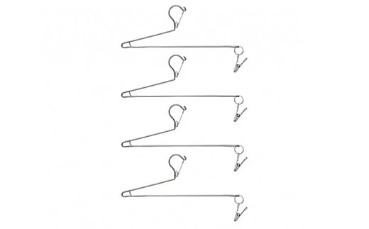 
No.080 NEWステンレス　ミニバスタオルハンガー4本組 ／ ステンレスハンガー 衣類用ハンガー 大阪府
