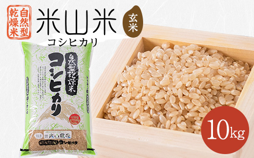 
            自然型乾燥特栽米コシヒカリ(米山米)玄米10kg×1袋【1364716】
          